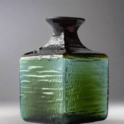 Blenko Glass Bud Vase Strata Summer Storm