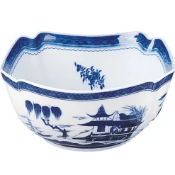 Blue Canton Oval Bowl