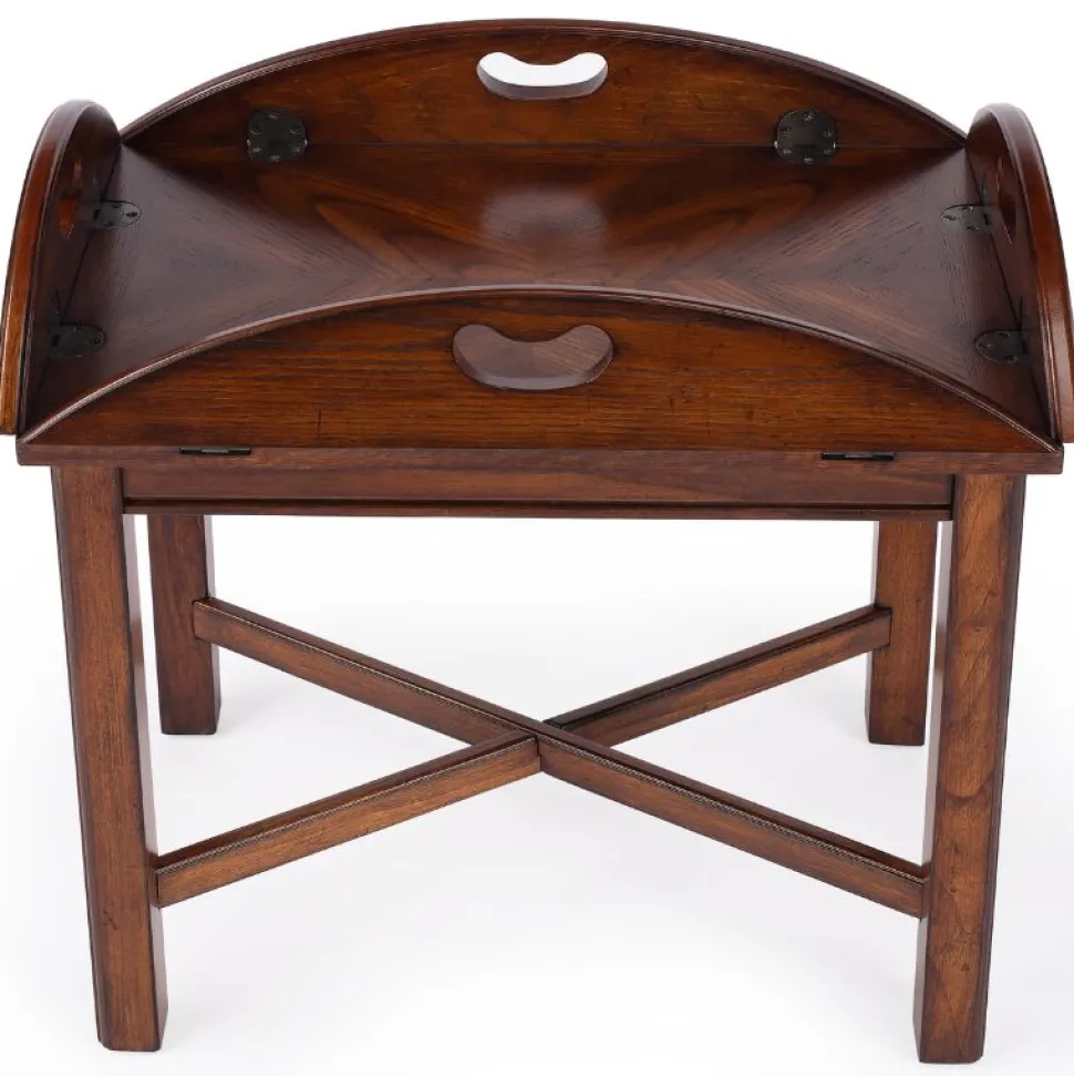 Carlisle Oval Wood Coffee Table- Oak by Butler Specialty