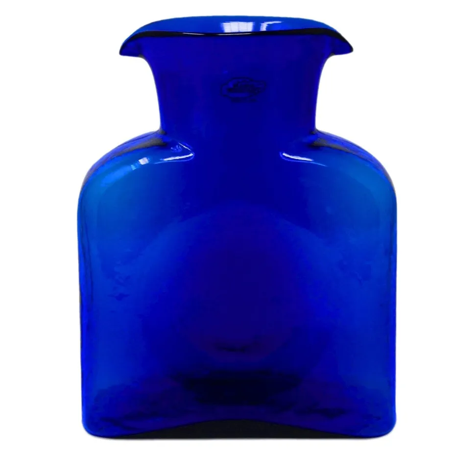 Cobalt Blue Water Bottle Blenko Glass - Mini or Large