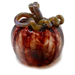 Cranberry Glass Pumpkins - Luke Adams - Three Sizes