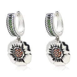 Front Parlor Garnet Sterling Silver Earrings
