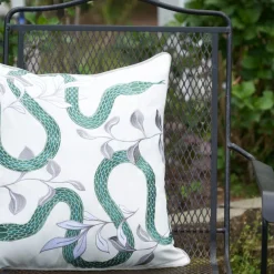 Garden Snake Indoor Outdoor Pillow
