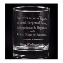 George Washington Quote Rocks Glass