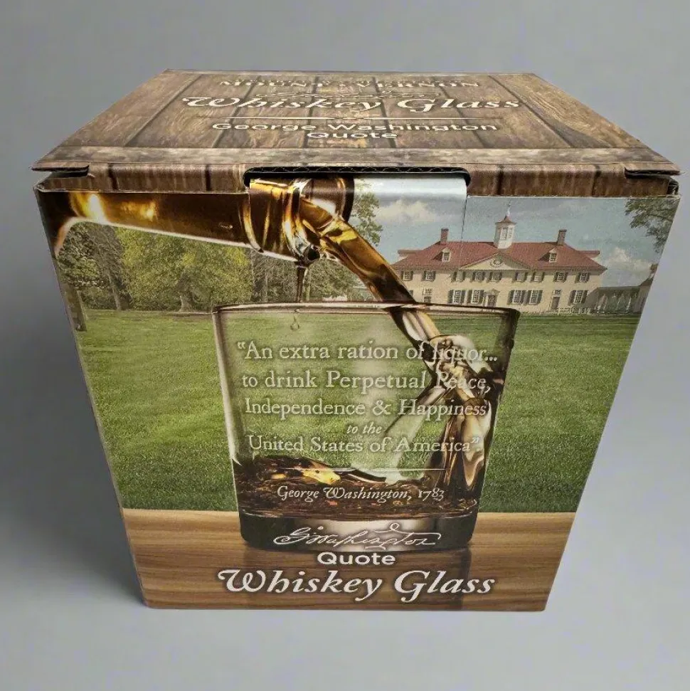 George Washington Quote Rocks Glass