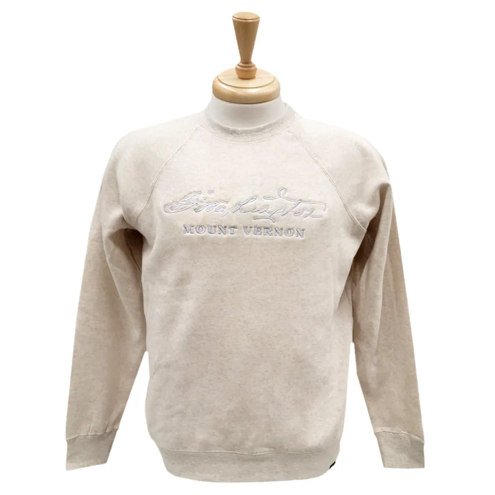 George Washington's Signature - Embroidered Crew Sweatshirt
