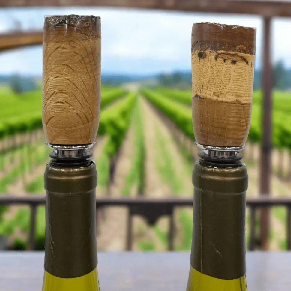 Historic Raw-Edged Wood Bottle Stopper - Wine Stopper