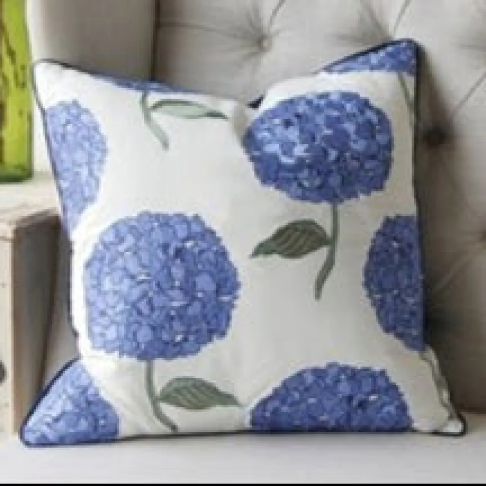 Hydrangea Coastal Indoor Outdoor Pillow
