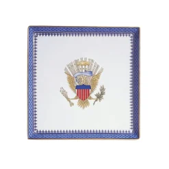 Indigo Wave Eagle Square Plate