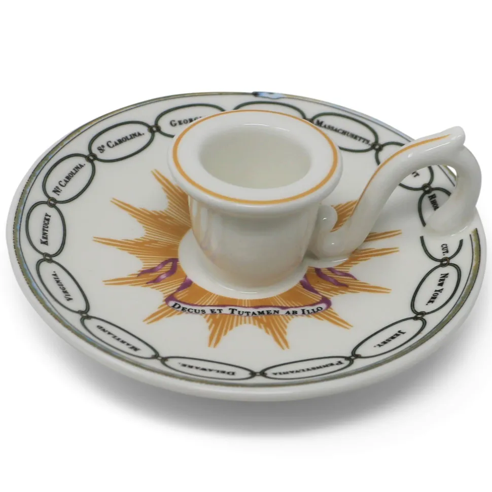 Martha Washington States China Chamberstick