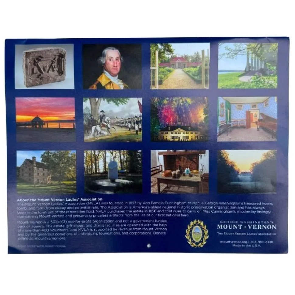 2025 Mount Vernon Calendar