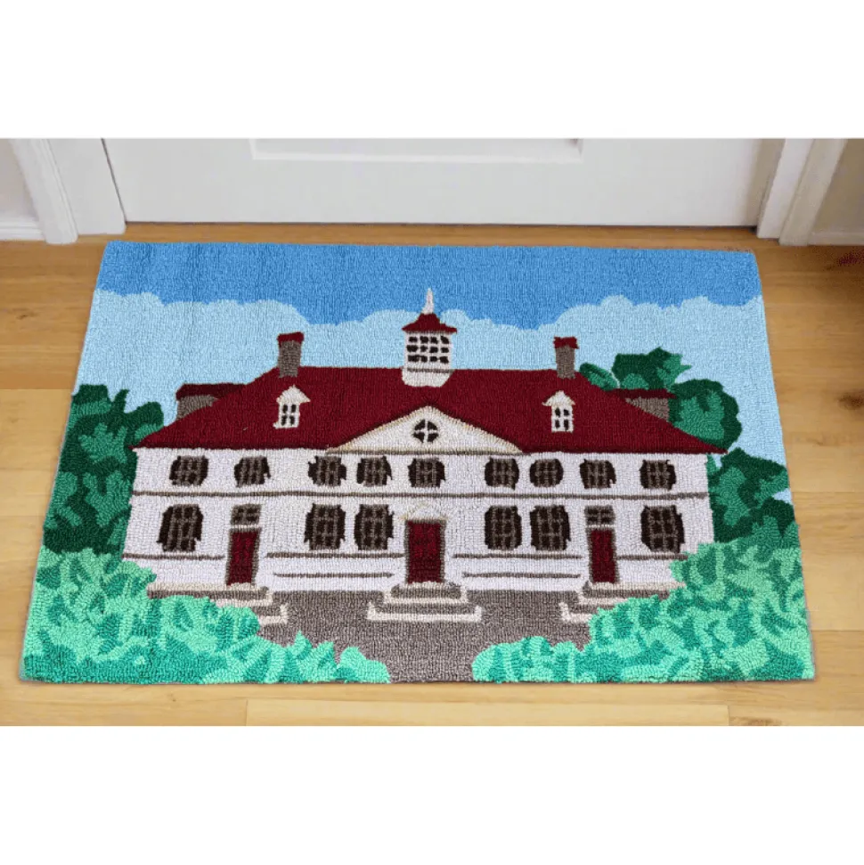 Mount Vernon Mansion Hooked Rug