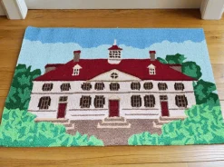 Mount Vernon Mansion Hooked Rug
