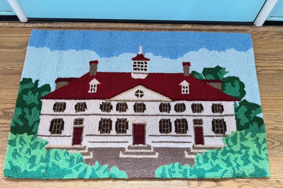 Mount Vernon Mansion Hooked Rug