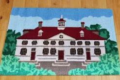 Mount Vernon Mansion Hooked Rug