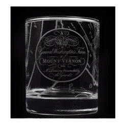 Mount Vernon Map Rocks Glass