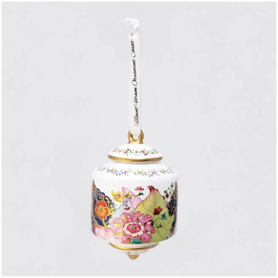 MV Ornament Collection - Porcelain Tobacco Leaf Cylinder