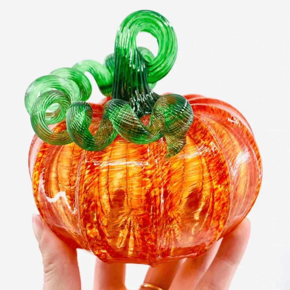 Orange Glass Pumpkin - Luke Adams - Three Sizes