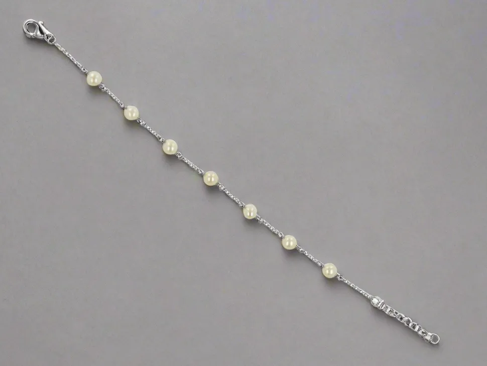Pearl Station Sterling Bracelet