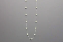 Pearl Station Sterling Necklace