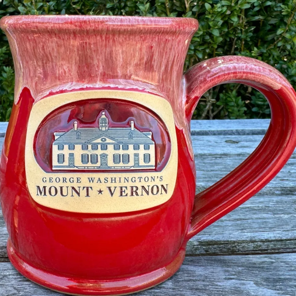 Red Mount Vernon Tall Belly Mug - Made In USA