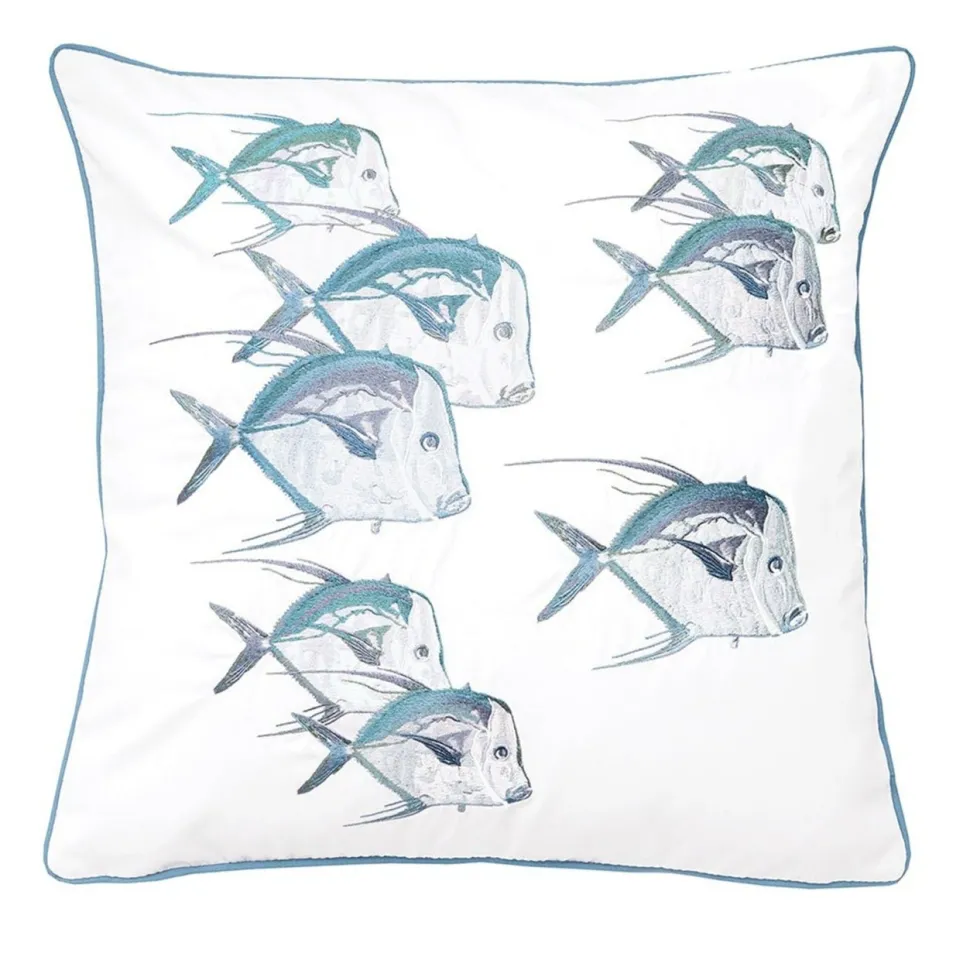 Seaglass Fish Pillow- Indoor/Outdoor Pillow