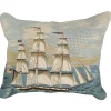 Ship at Full Mast Wool Pillow By Michaelian Home