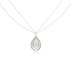 Sterling Silver Beaded Briolette Pendant