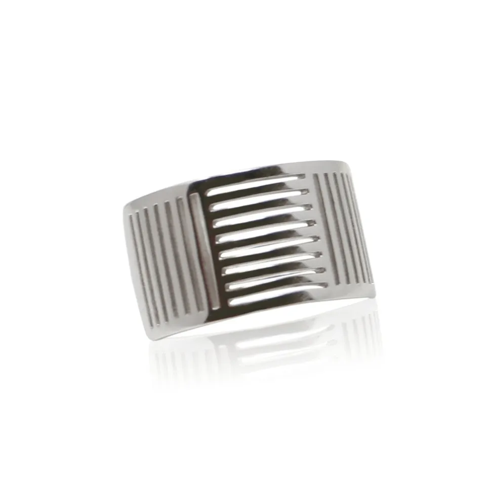 Sterling Silver Shutter Ring