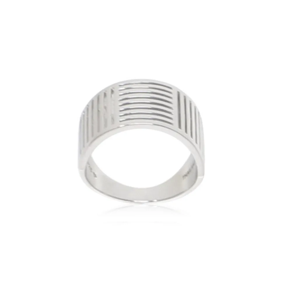 Sterling Silver Shutter Ring