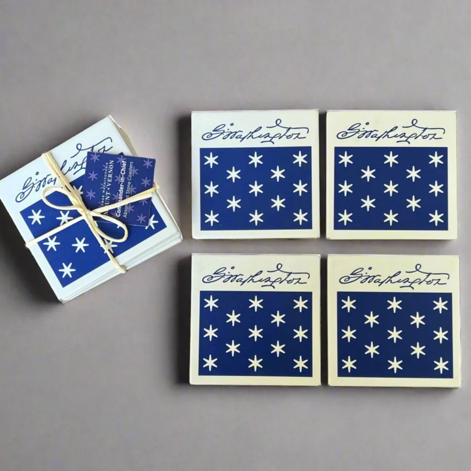 Stone Coaster Set of Four - Commander In Chief Design