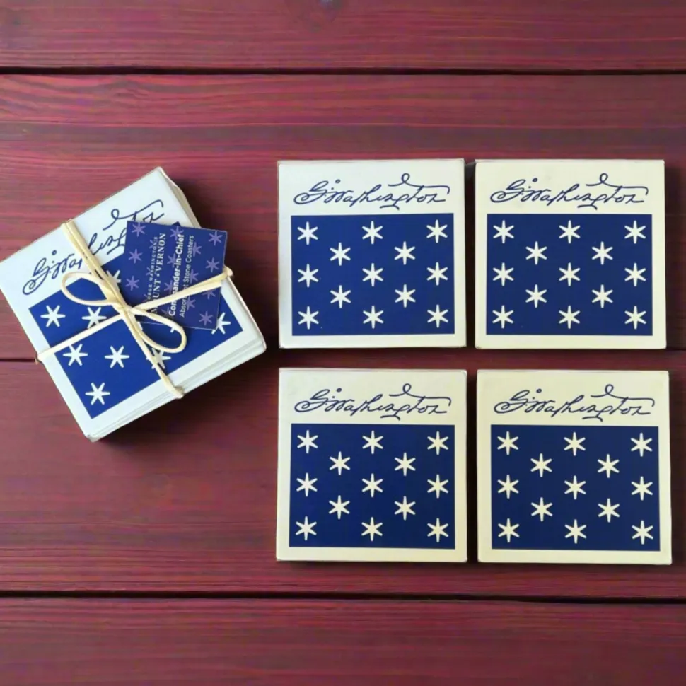 Stone Coaster Set of Four - Commander In Chief Design