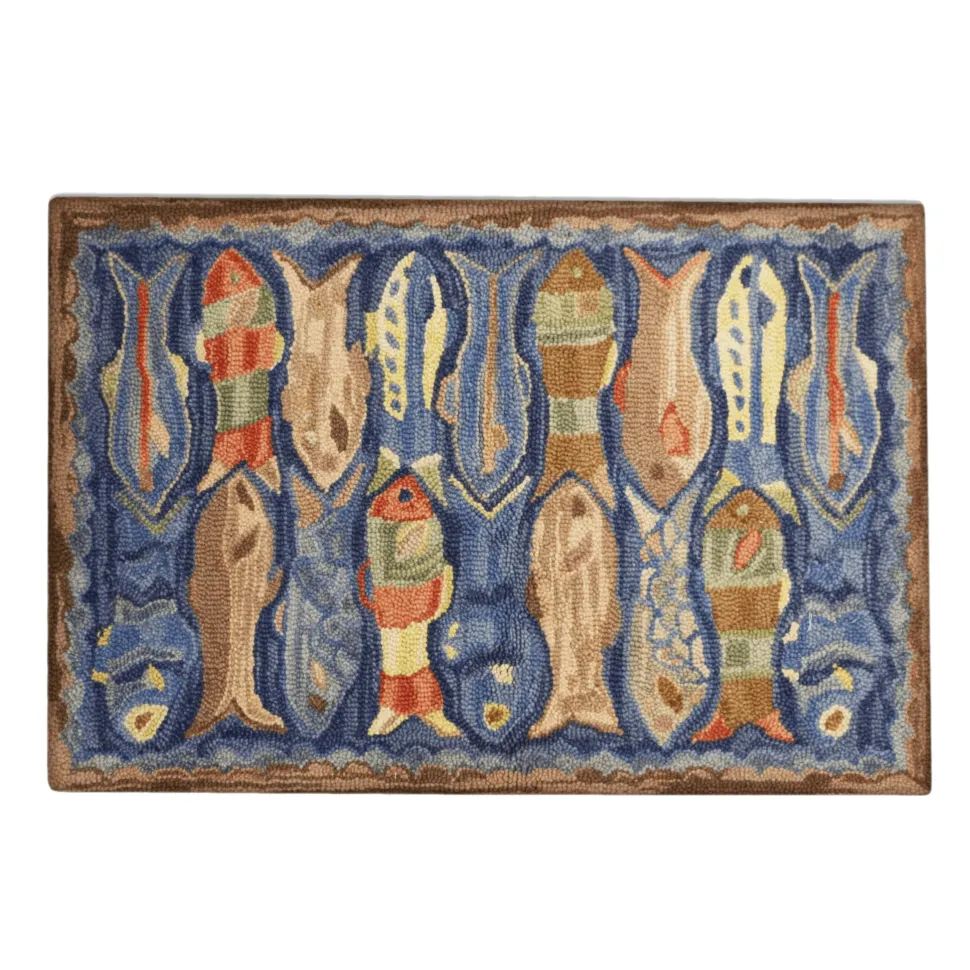 Swimming Fish Wool Rug