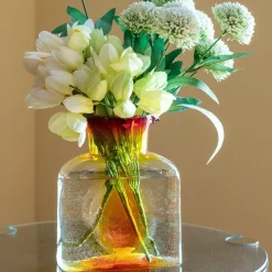 Tangerine Water Bottle - Blenko - Large or Mini