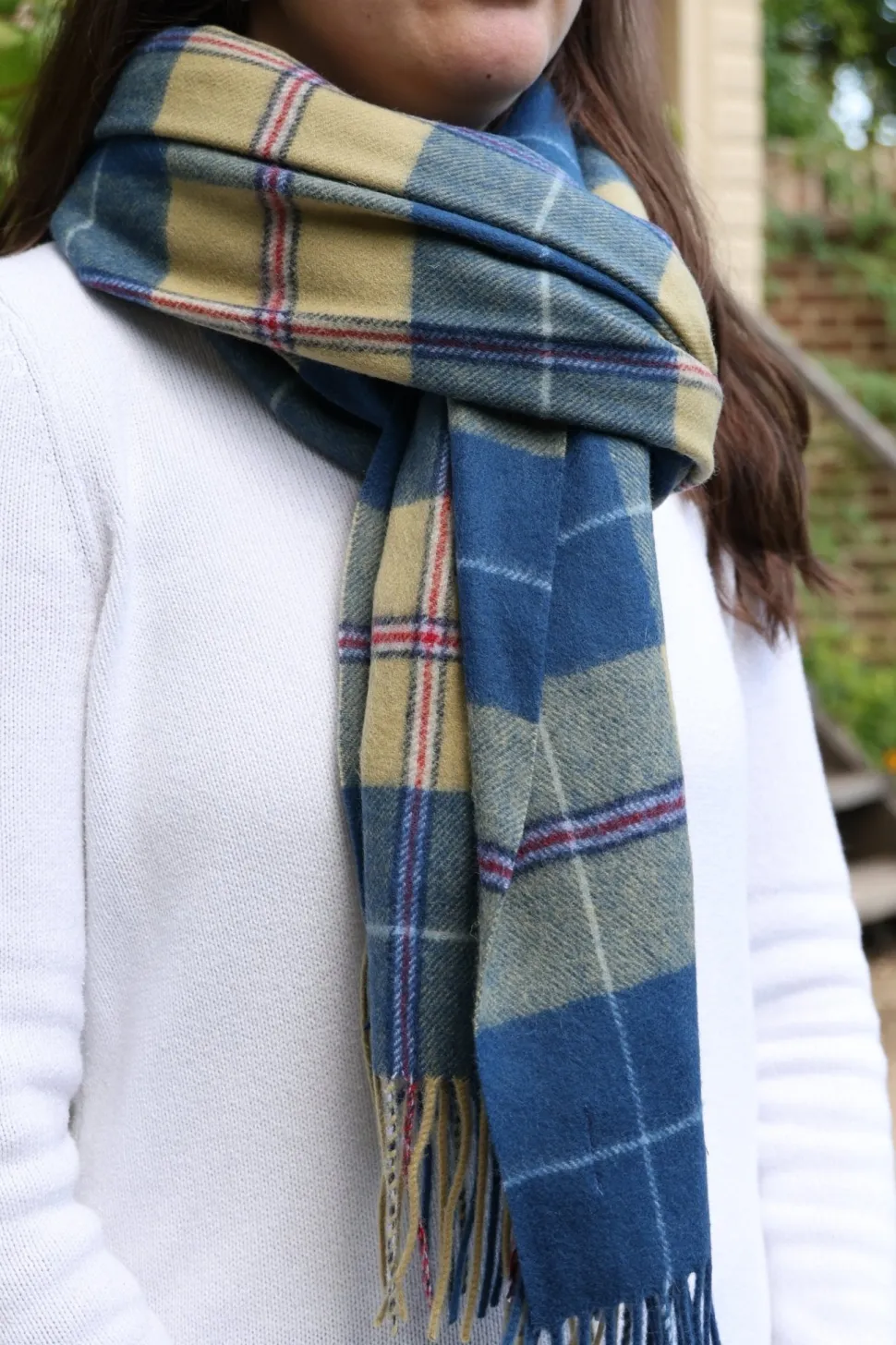 Tartan Shawl - Wool Stole - Wool Oversized Scarf