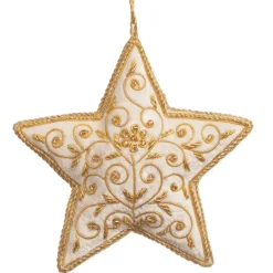White & Gold Star Ornament St. Nicolas